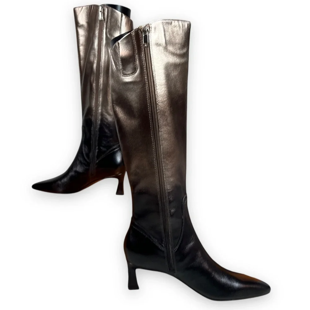 Naturalizer‎ x Live Tinted Deesha Ombre Knee High Boots 7.5W Metallic B